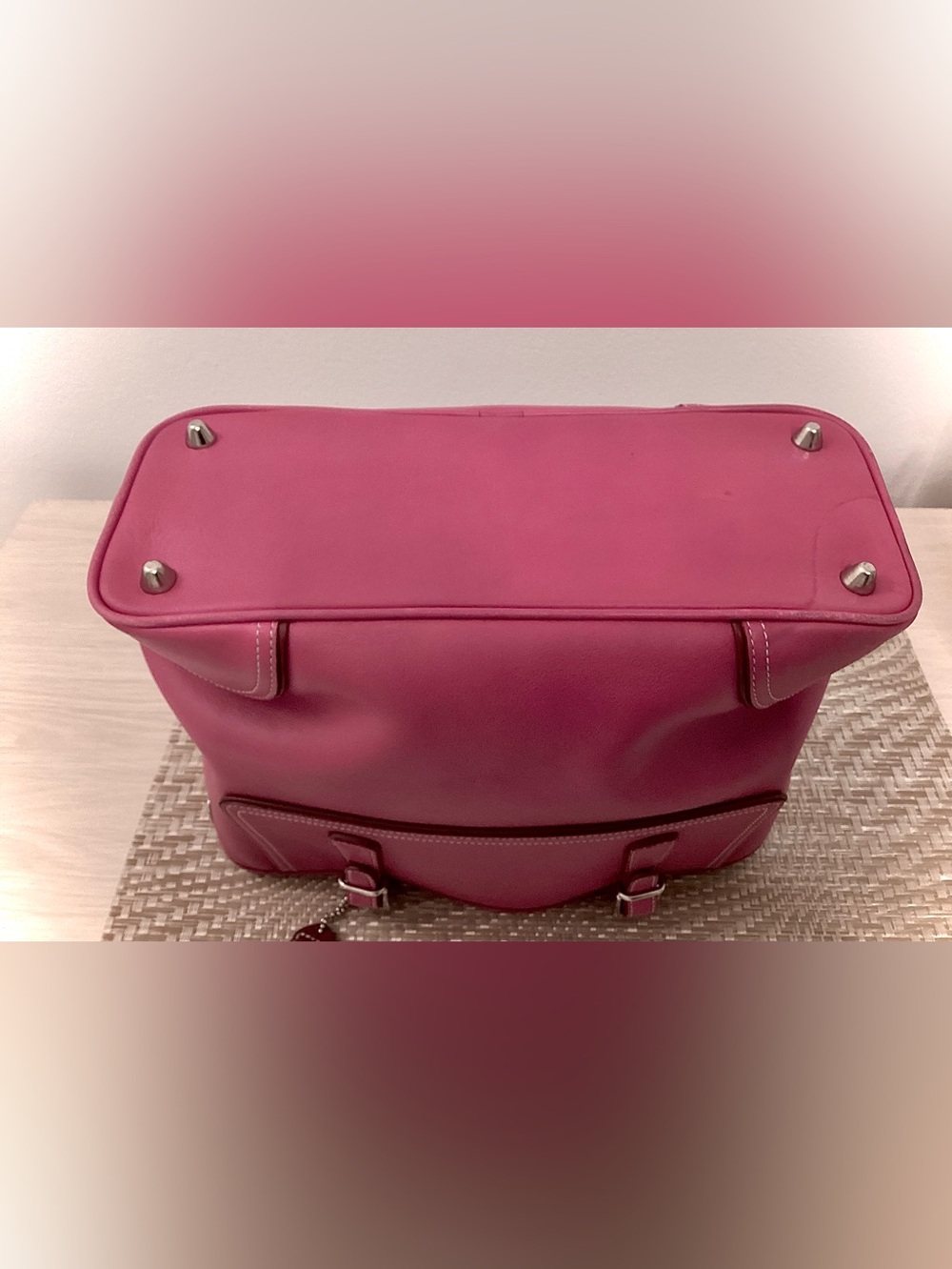 Vintage 2006 Coach Hampton Classic Pink Leather Tote Bag - Picture 8 of 9